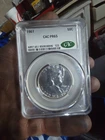 1961 Franklin Half Dollar In Cac Pr65