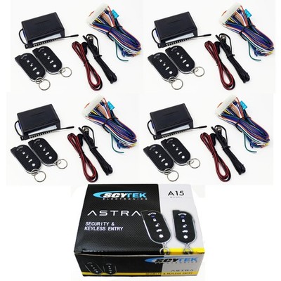 A15 Keyless Entry Car Alarm Security System, 2 Key Fob 4 Door Locks