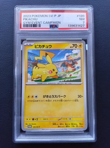 PSA 7 Pikachu 120/SV-P Gym Event Promo Set Pokemon Card Japanese 2023