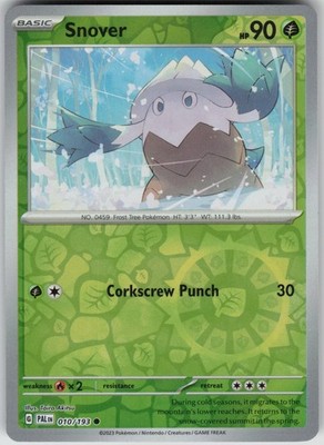Snover 010/193 Reverse Holo Common SV02: Paldea Evolved NM