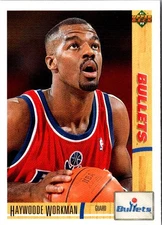 1991 Upper Deck Haywoode Workman #330 Washington Bullets Basketball Card