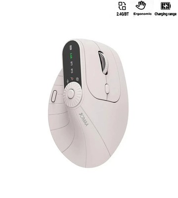 Multi-Device Vertikale Ergonomische Maus Wiederaufladbar 2.4G Bluetooth für PC Tablet