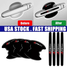 8pcs Car Door Handle Bowl Anti Scratch Sticker Protector Cover Accessories Trims