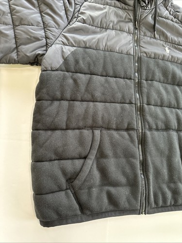 Polo Ralph Lauren Packable Black Hooded Full Zip Jacket Coat Puffer Mens XXL - Picture 4 of 15