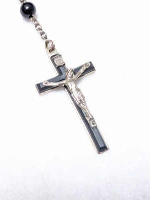 アクセサリー Dolce & gabbana cross rosario necklace Dolce & Gabbana Silver Crystal Encrusted Cross Rosary