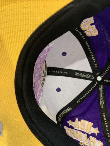 Los Angeles Lakers Mitchell & Ness Purple/Gold NBA Champs Snapback Hat Cap OFSA - Picture 17 of 20