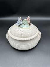 Handmade Studio Pottery covered casserole dish.
