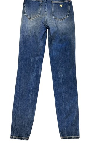 Tuta GUESS Lola denim schiena aperta lavaggio medio blu skinny taglia 26 - Foto 6 di 9