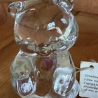 Vintage Fenton Art Glass "June" birthstone teddy bear figurine