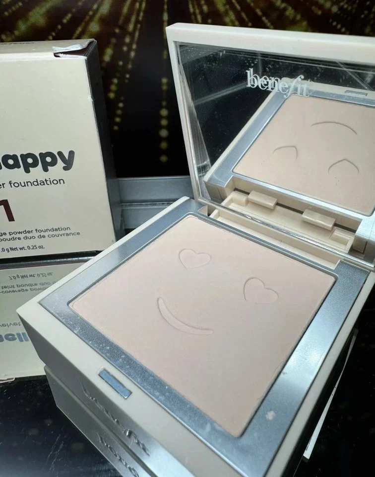 benefit Cosmetics Hello Happy Velvet Powder Foundation ~ Shade 1 ~ 0.25 oz ~ NIB - Image 2 of 2