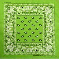 KAISER 100% Cotton Paisley Bandana  22"X22" Scarf Head Neck Bandana - NEW