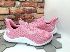 Zapatilla deportiva rara para hombre 17 Under Armour Curry Flow 10 Team rosa blanco cáncer de mama PE