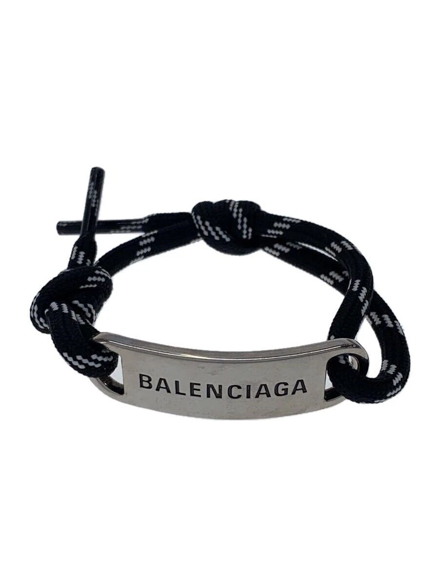 Bracciale BALENCIAGA NERO piatto uomo