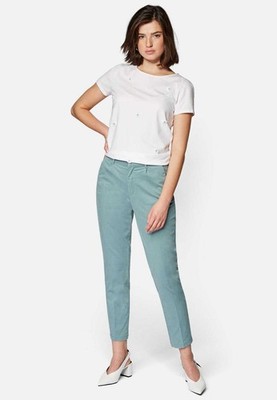 Mavi Damen Hose Chinohose Nelly Straight nile green sateen W27 NA