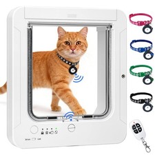 Smart Cat Door with 4 Collar Sensor Key RFID