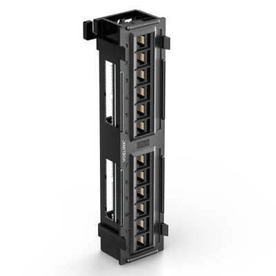 1 PCS 12Port Cat6 Patch Panel 89D Wall Mount CAT6/CAT5E/CAT5 9.96x3.35 Inch