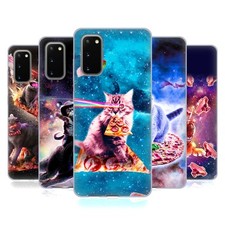 FUNDA OFICIAL ALEATORIA GALAXY SPACE CAT GEL SUAVE PARA TELÉFONOS SAMSUNG 1