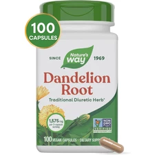 Dandelion Root 1,575 mg per serving Non-GMO Nature's Way Gluten Free Vegetarian