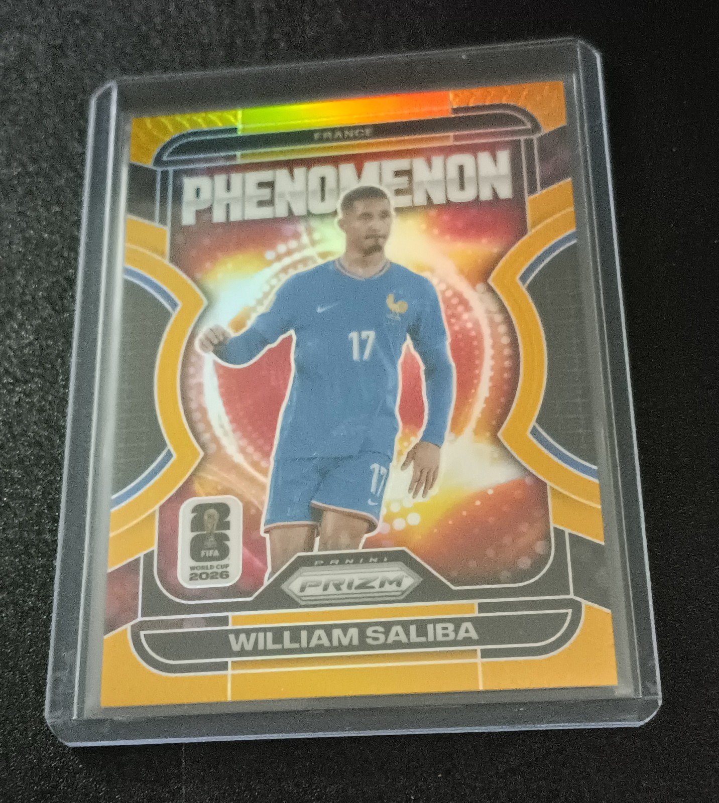 2026 Prizm FIFA World Cup William Saliba Phenomenon True Gold 01/10 France MINT!