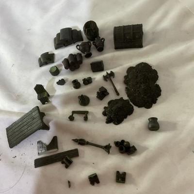 Dwarven Forge Treasure Chest Jars Bag Accessories Miniature Green Orig Sculpt