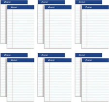 Ampad 5 X 8 Legal Pads, 12 Pack, Narrow Ruled, White Paper, 50 Sheets per Writin