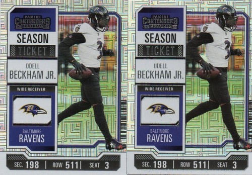 2023 Panini Cont. (SEASON TICKET- MOJO PARALLEL) - Odell Beckham, Jr (TWO CARDS)