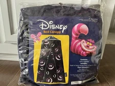 Disney Hot Topic Cheshire Cat Bed Bedroom Canopy Mesh NEW Alice in Wonderland