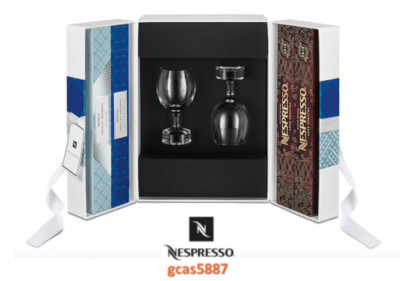 Nespresso SUMATRA JAMAICA HAWAII KONA RESERVE Coffee Capsules +Glasses Gift Box 