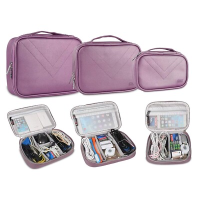 BUBM 3 Piece Set (S/M/L) Waterproof Travel Electronics Organizer Case