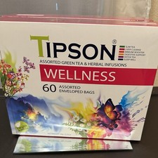 Tipson Assorted Green Tea  Herbal Infusions 2 boxes 120 bags 
