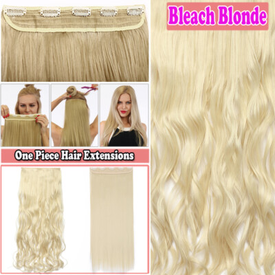 Mega Thick One Piece Clip In Hair Extension Real Natural Soft Full Head As Human