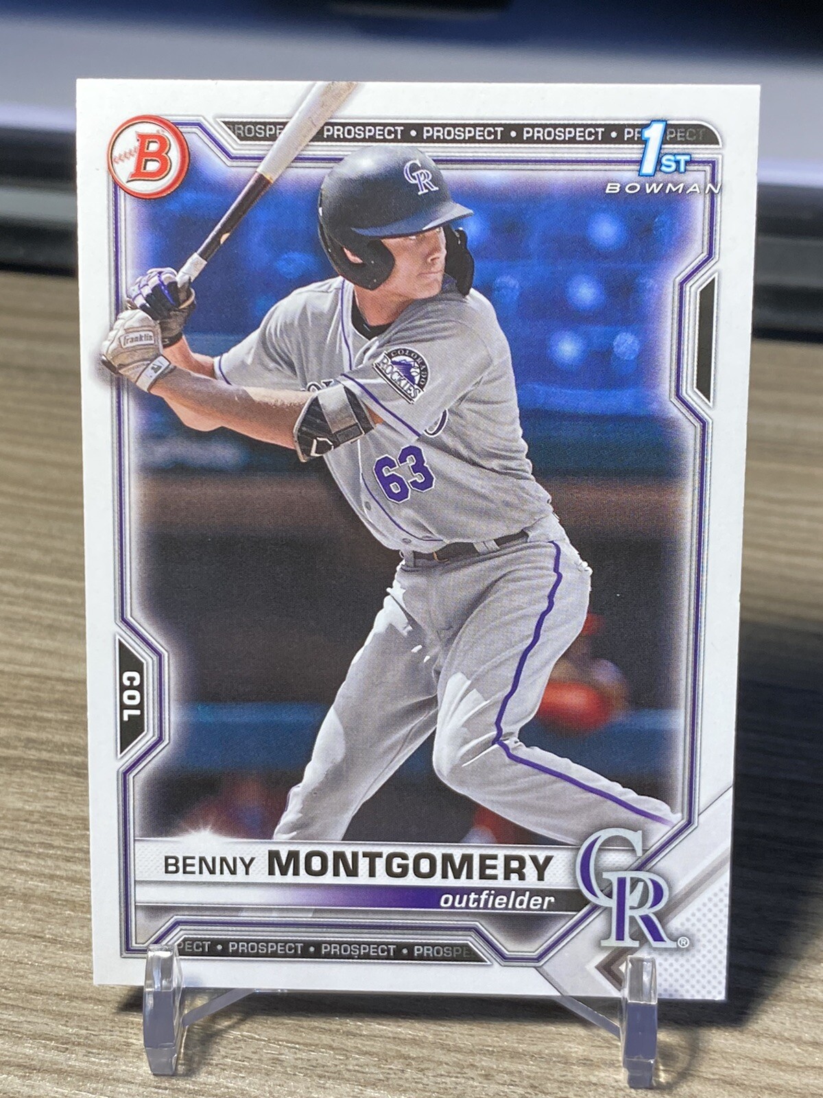 Benny Montgomery 2021 Bowman Draft First 1st Bowman Prospect RC Rockies!