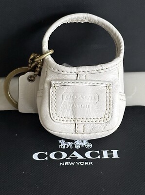 COACH MINI ERGO BAG CHARM COIN PURSE/MULTI COLOR LEGACY LINING