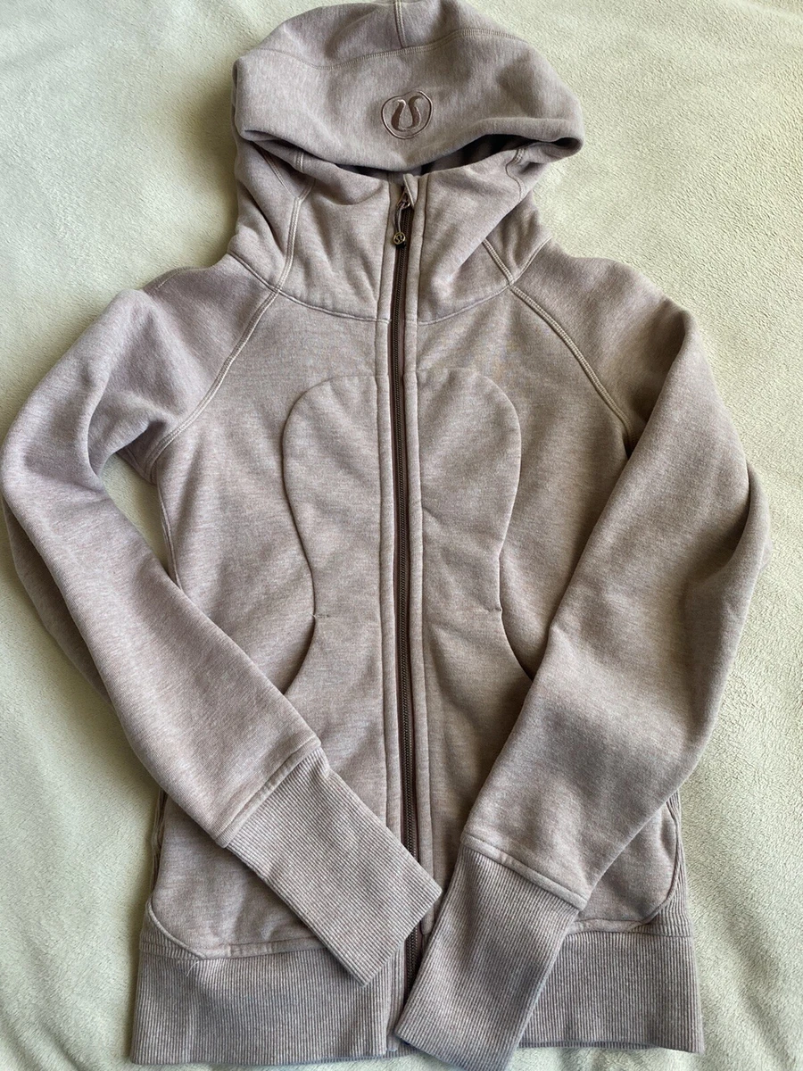 Lululemon Scuba Hoodie III Heathered Bark Berry Rose Gold size 2