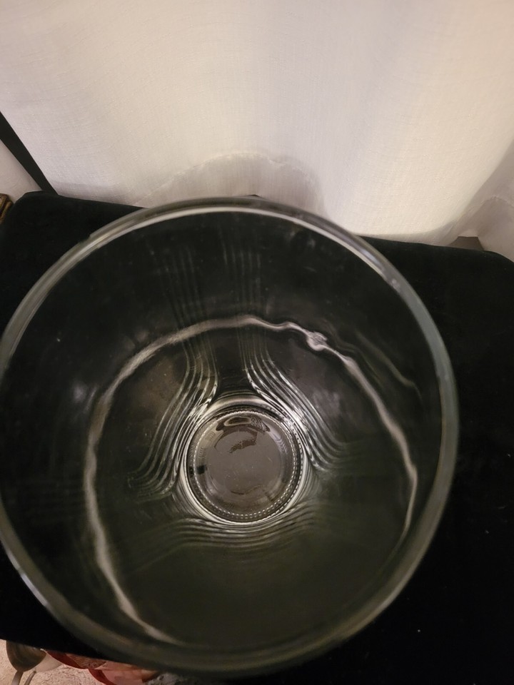 10" Tall Large Vase Pressed Lead Crystal 6.5" Rim Heavy eBay