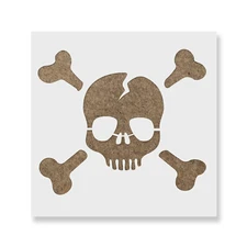 Skull and Crossbones Stencil - Durable & Reusable Mylar Stencils