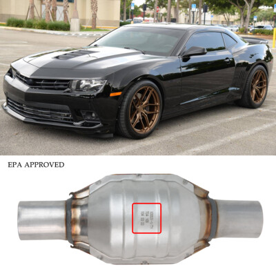 2" Inlet/Outlet Catalytic Converter Weld-on w/ Heat Shield For Chevy