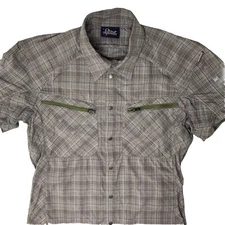 Peak Performance Shirt Trail Snap Button Outdoor Hiking Vented Women Sz S Pocket