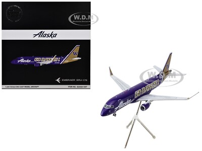EMBRAER ERJ-175 AIRCRAFT ALASKA/WASHINGTON HUSKIES 1/200 BY GEMINIJETS G2ASA1287
