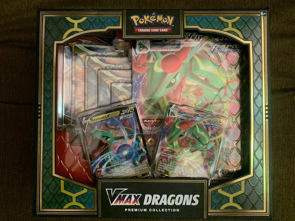 Pokémon TCG Reprints Rayquaza In VMAX Dragons Premium Collection