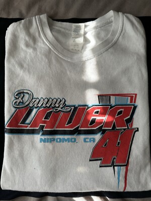 Wissota Racing Shirt Mens Medium White Danny Laver 41 Nipomo California