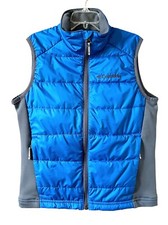 Boys COLUMBIA Key Seeker Vest Full Zip Water Resistant Lightweight Blue Size S 8