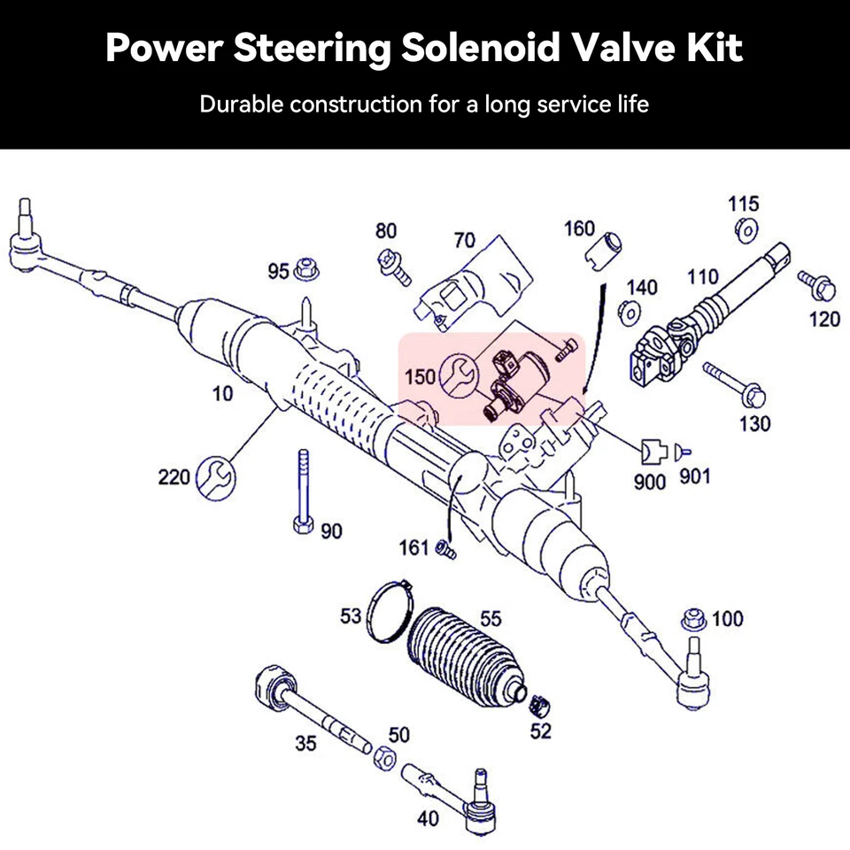 Electroválvula de dirección asistida para Mercedes-Benz W211 W164 R171 W219 C230 CLK550 Foto 4 de 4
