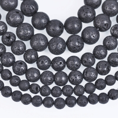 Runden 4mm 6mm 8mm 10mm 12mm 14mm Künstlich Lava Stein Edelstein Lose Perlen DIY