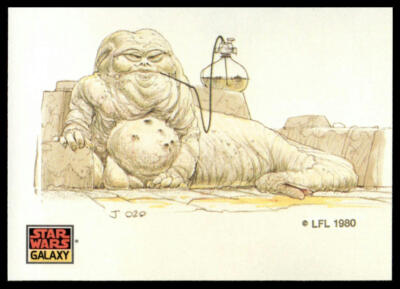 1993 Topps Star Wars Galaxy #27 Jabba the Hutt Concept Art Card