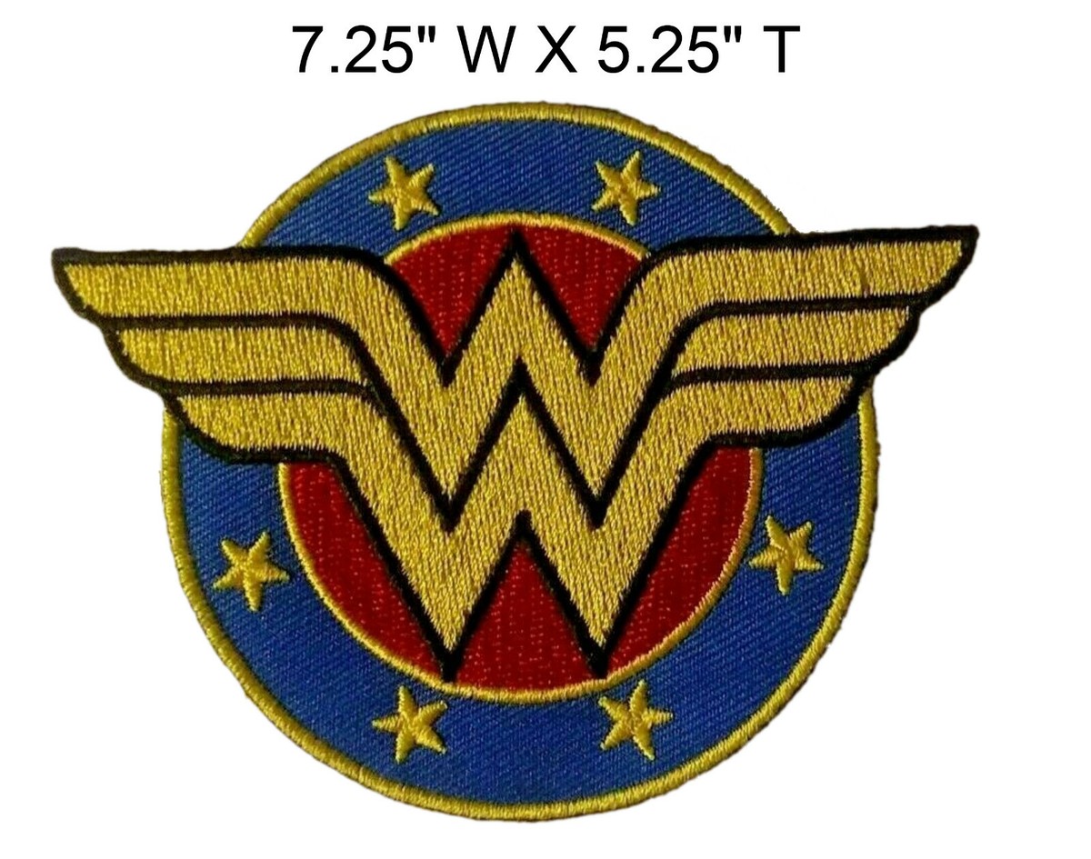 WONDER WOMAN XL Vest IRON-ON EMBROIDERED PATCH DC COMICS - Main Image