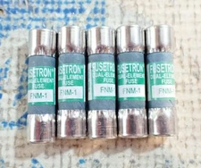 BUSSMAN FUSETRON FNM1  250V 1 amp lot of 5