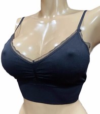 Victorias Secret The Lounge Unlined Wireless Ruched Front Bralette Bra Black
