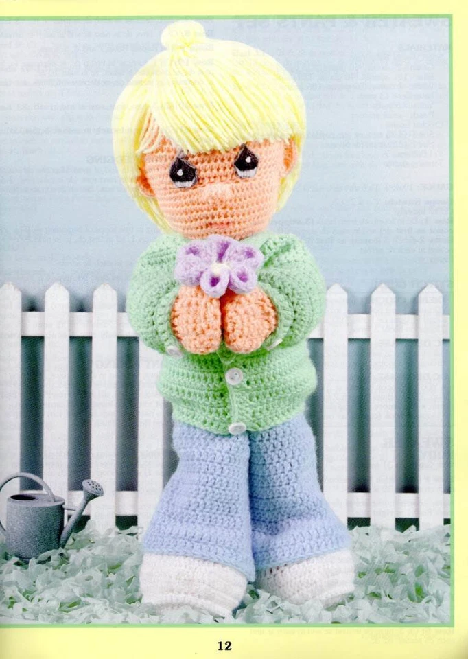 OOP!!! PRECIOUS MOMENTS DOLLS TO CROCHET 4 DESIGNS - Image 3 of 4