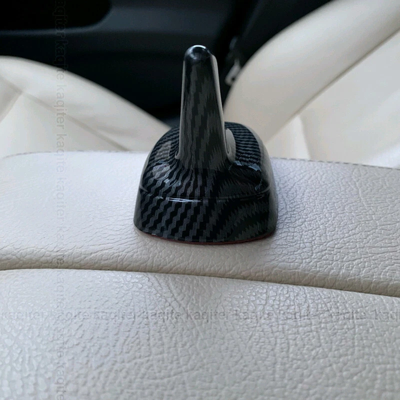Auto Shark Fin Roof Car Antenna Carbon Fiber Antena Radio Decorative Adhesive - Image 3 of 4